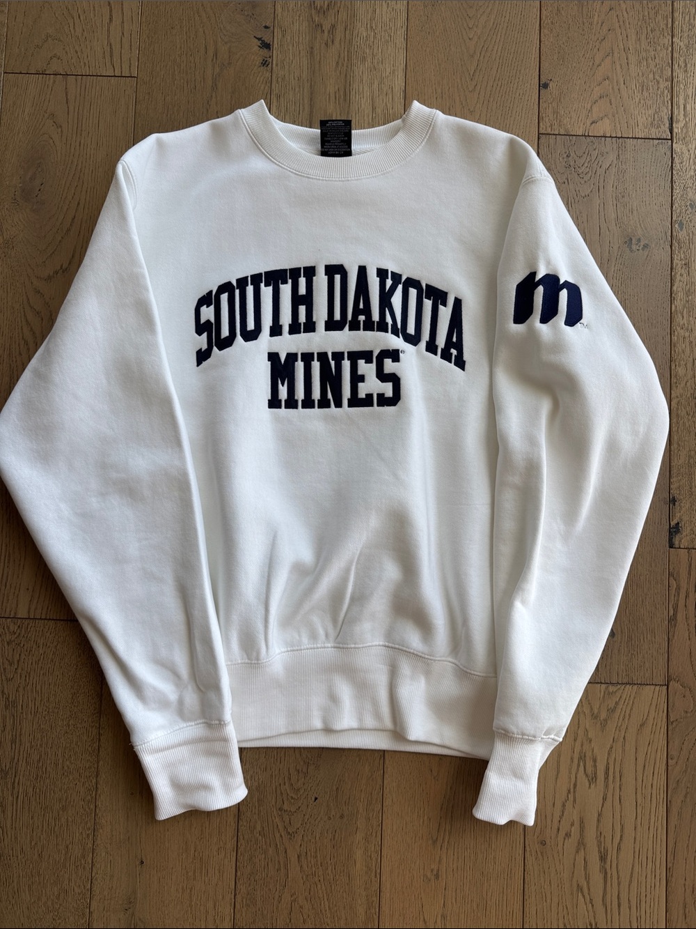 South Dakota Mines White Crewneck Sweatshirt SDSMT